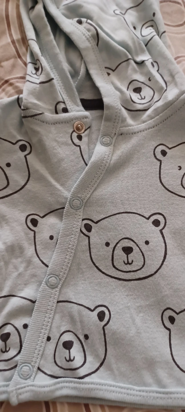 Carter's Baby Hoodie Light Blue Teddy Bear Print NB/NN - photo 5