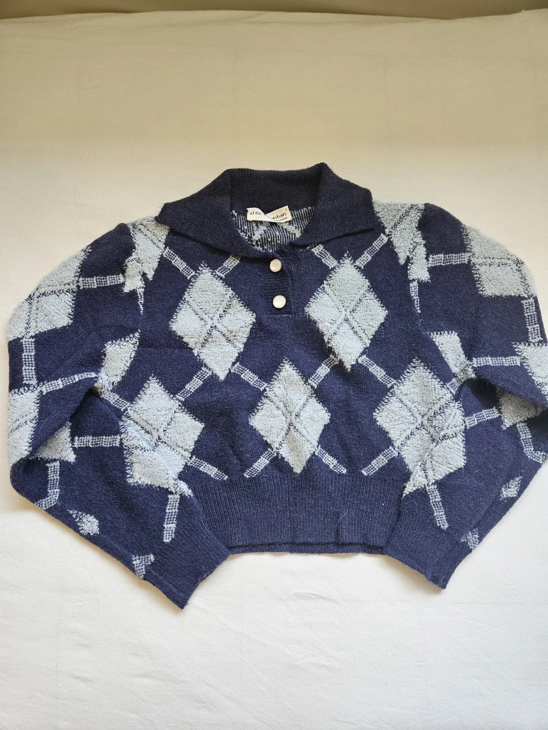 Little Mountain Vancouver Argyle Sweater Size S