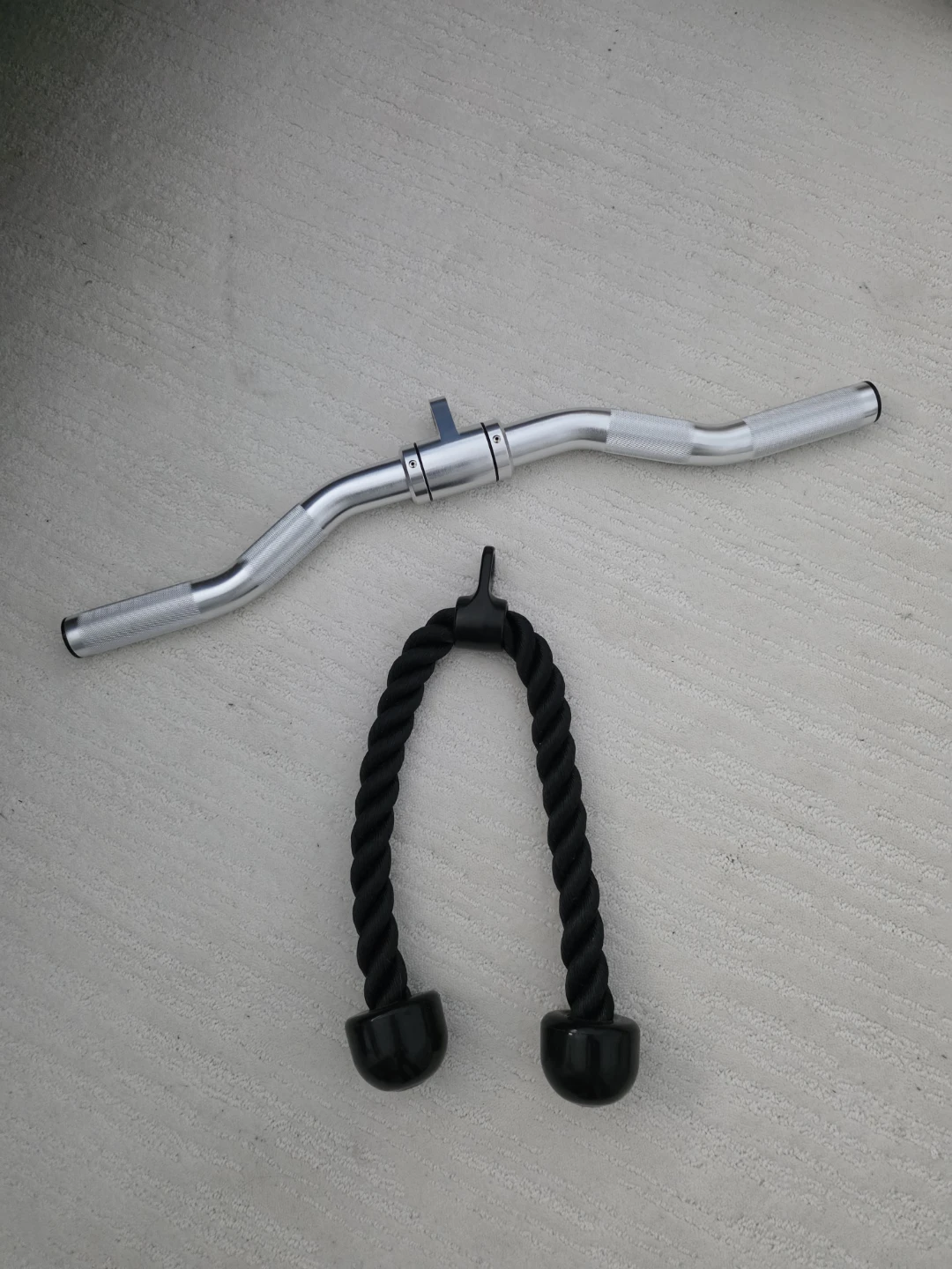 Triceps Rope and Bar Set for Cable Machine