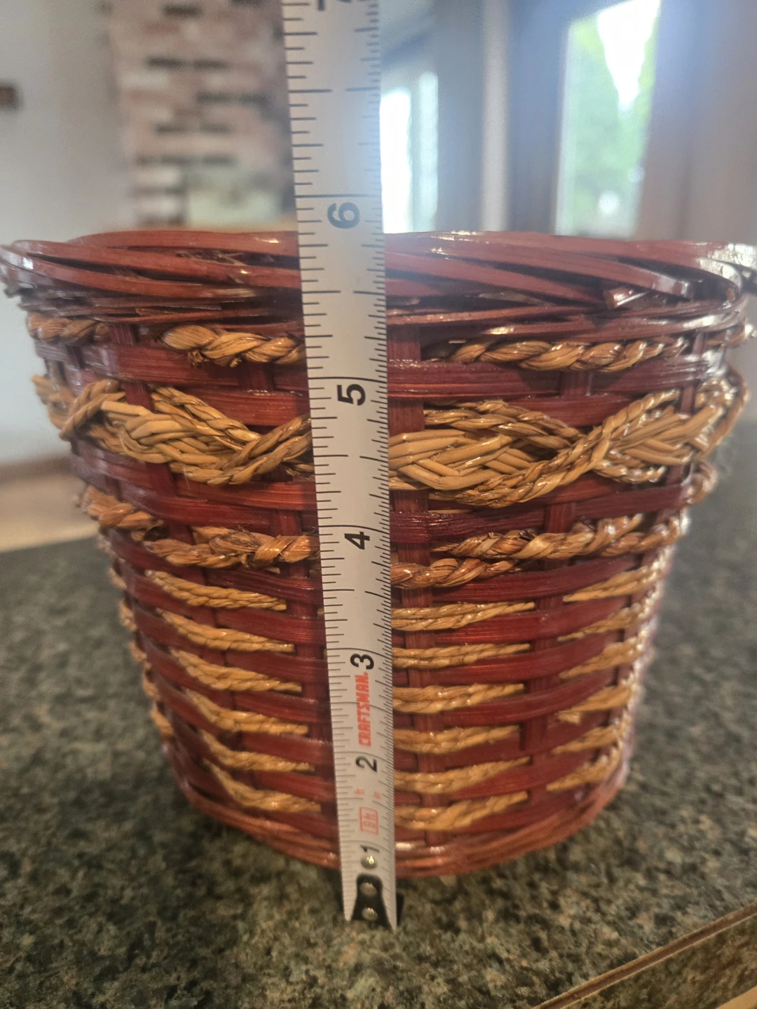 Woven Basket - Red & Tan - photo 2