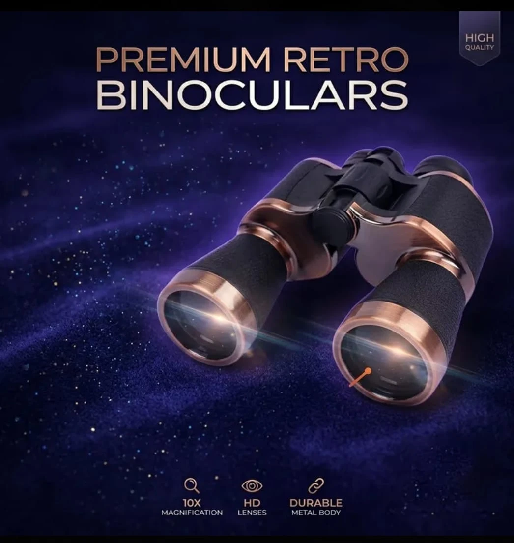 Brand New 10x50 HD Vision Brass Binoculars