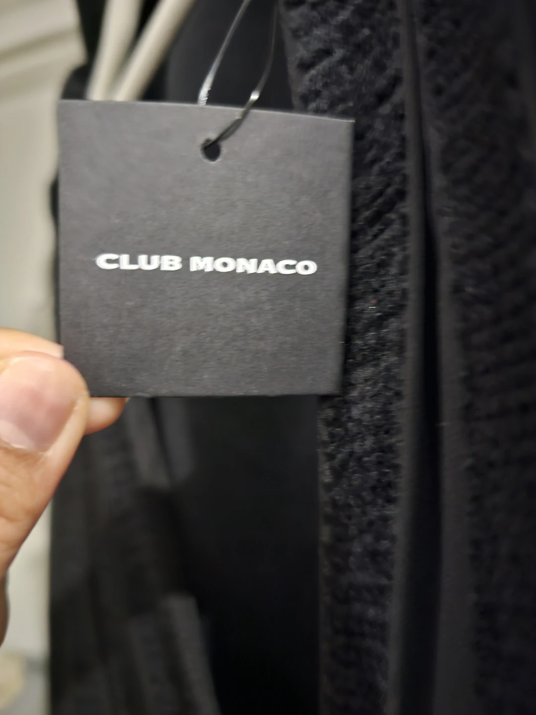 Club Monaco Textured Zig Zag Robe Black Size 00 - photo 2
