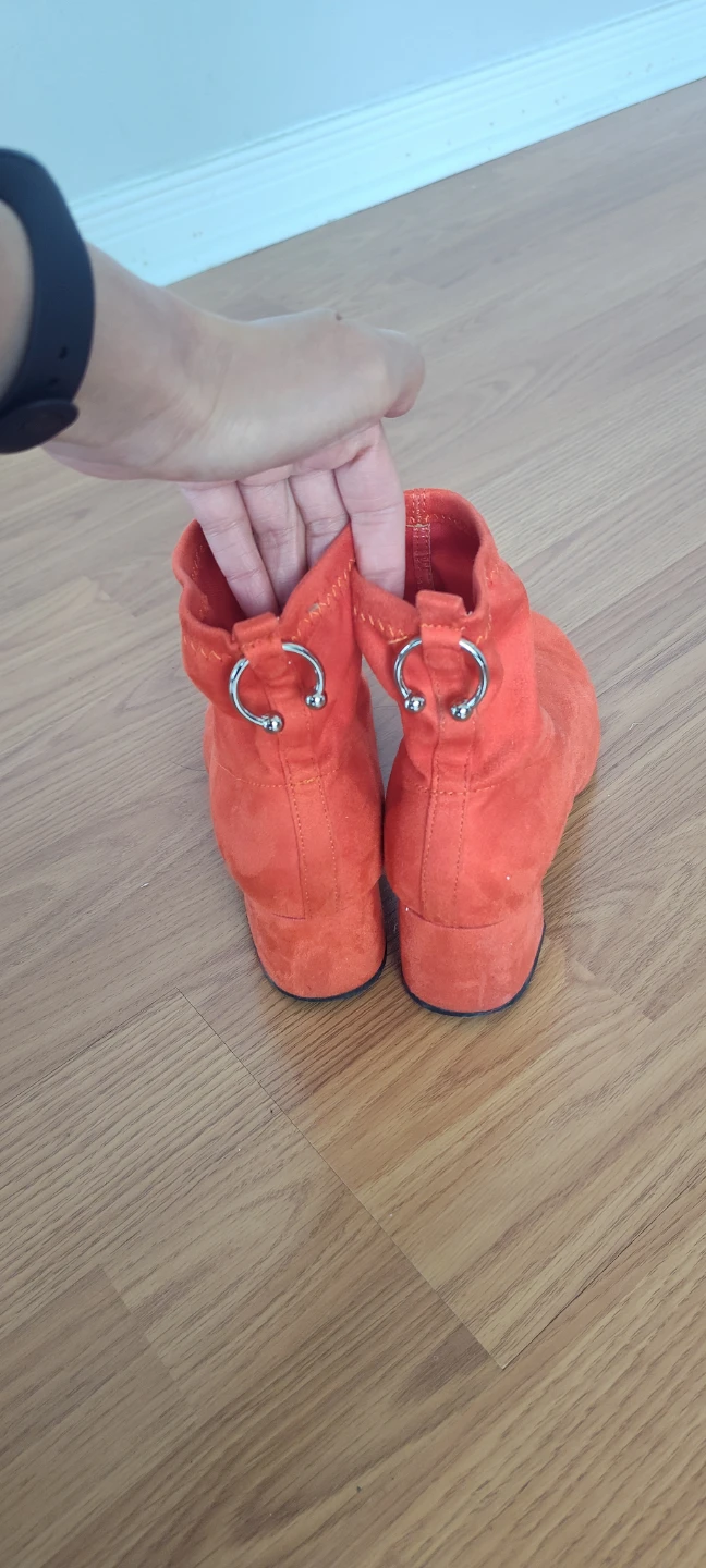 Top Shop Orange Sock Boots with Ring Pull - photo 3