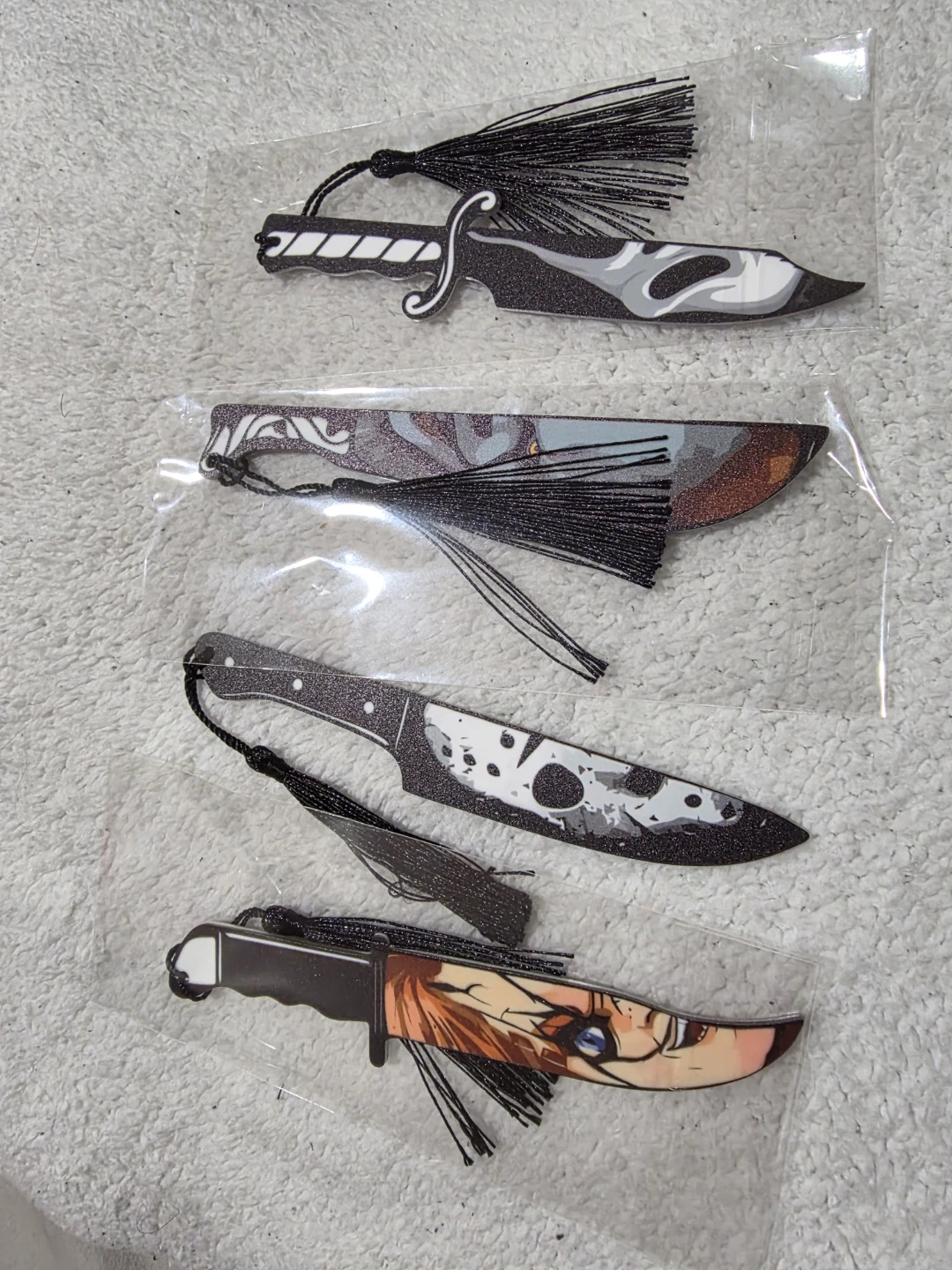 Anime Knife Bookmarks  .$5 dollars Each .