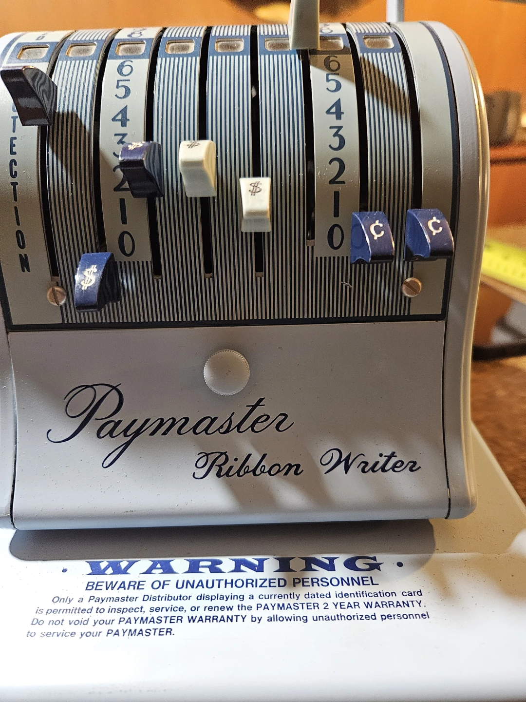 Paymaster Ribbon Writer Series 8000 - photo 2