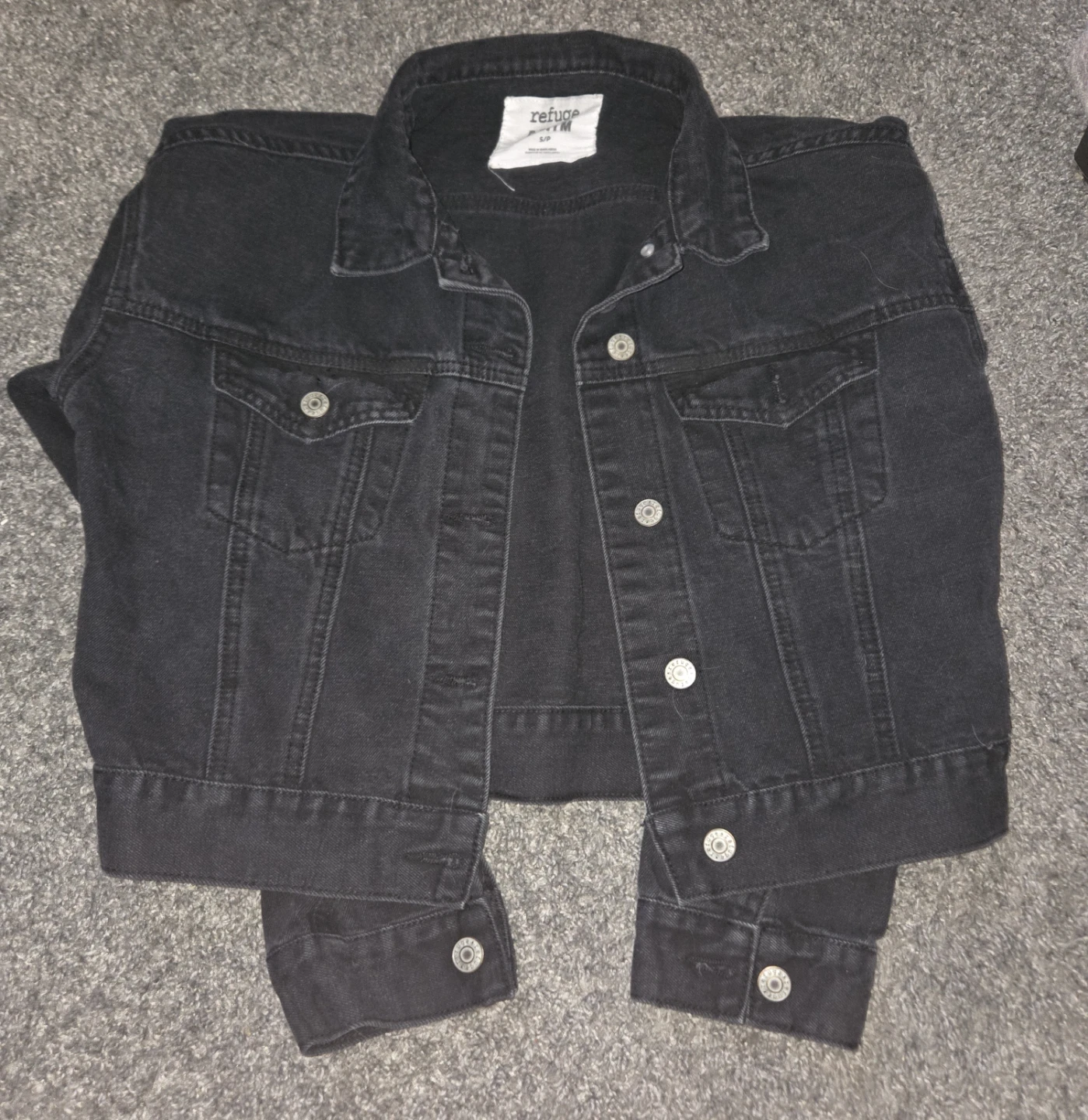 Refuge Black Denim Jacket - photo 2
