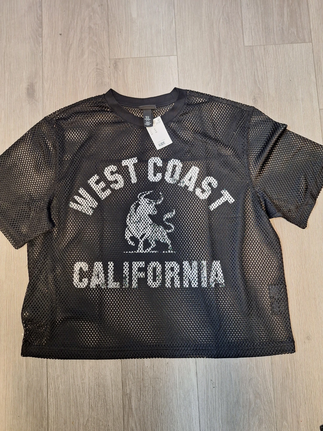 H&M Mesh T-Shirt XL Black