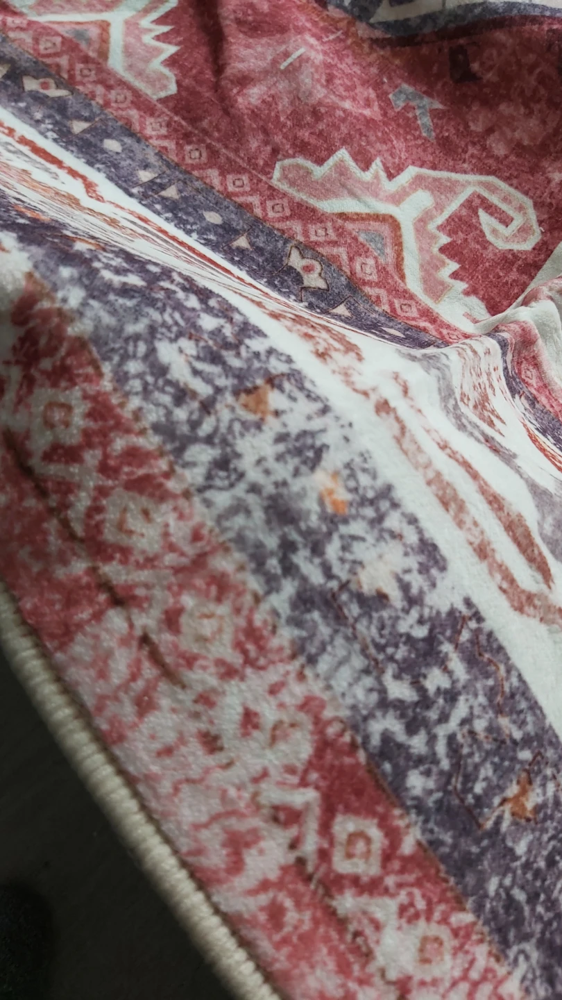 Area Rug 9x6 Floral Print (Red and orange) 🌱 - photo 2