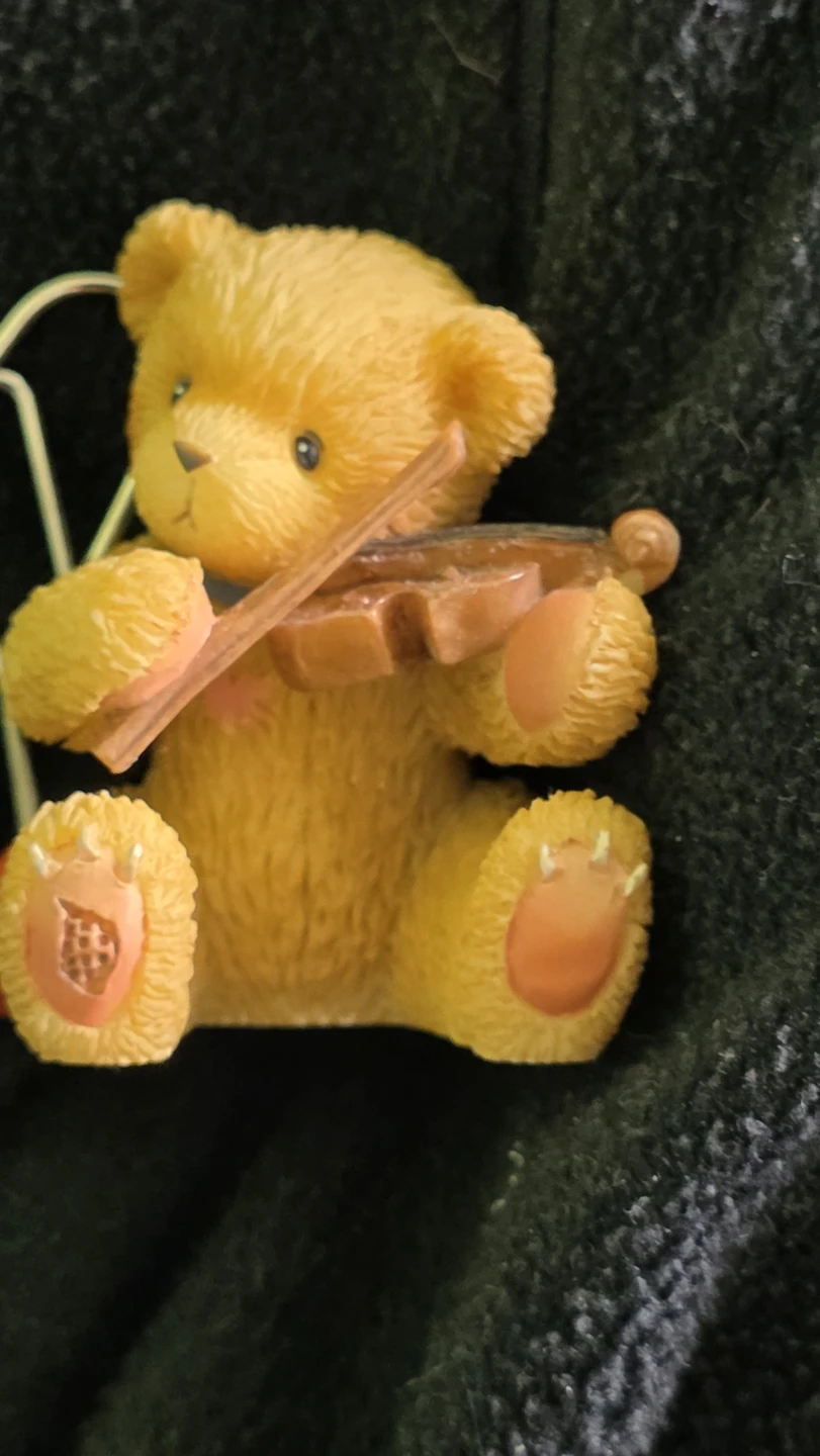 Cherished Teddy Bear Figurine with Heart with clip for note - photo 4