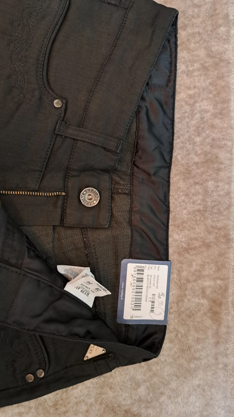 NWT Black Replay Jeans, Size: W28 L34