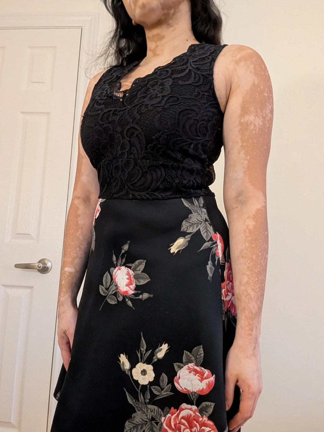 Black Floral Lace Dress