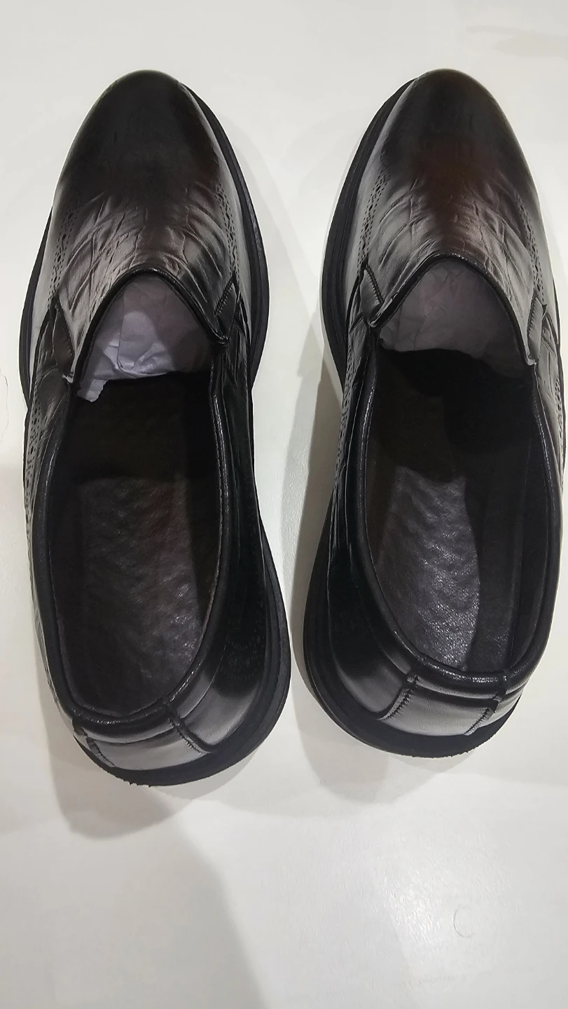 Black Faux Crocodile Leather Loafer Dress Shoes - photo 5
