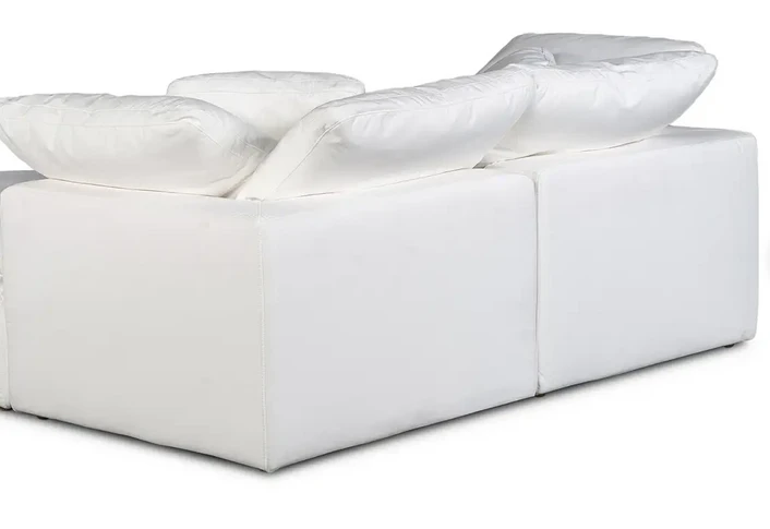 Moe's Clay Modular White Upholstered Modular Sofa with Chaise - photo 2