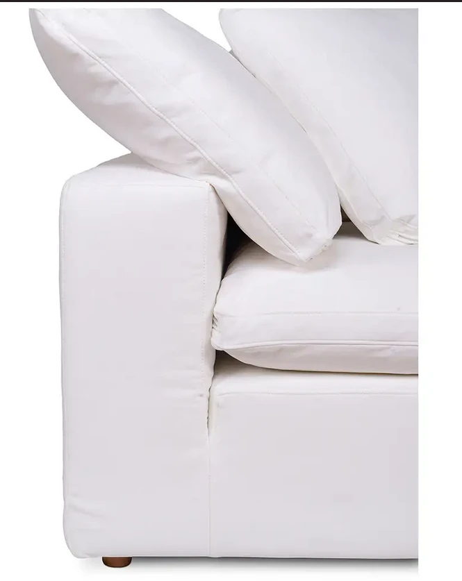 Moe's Clay Modular White Upholstered Modular Sofa with Chaise - photo 3