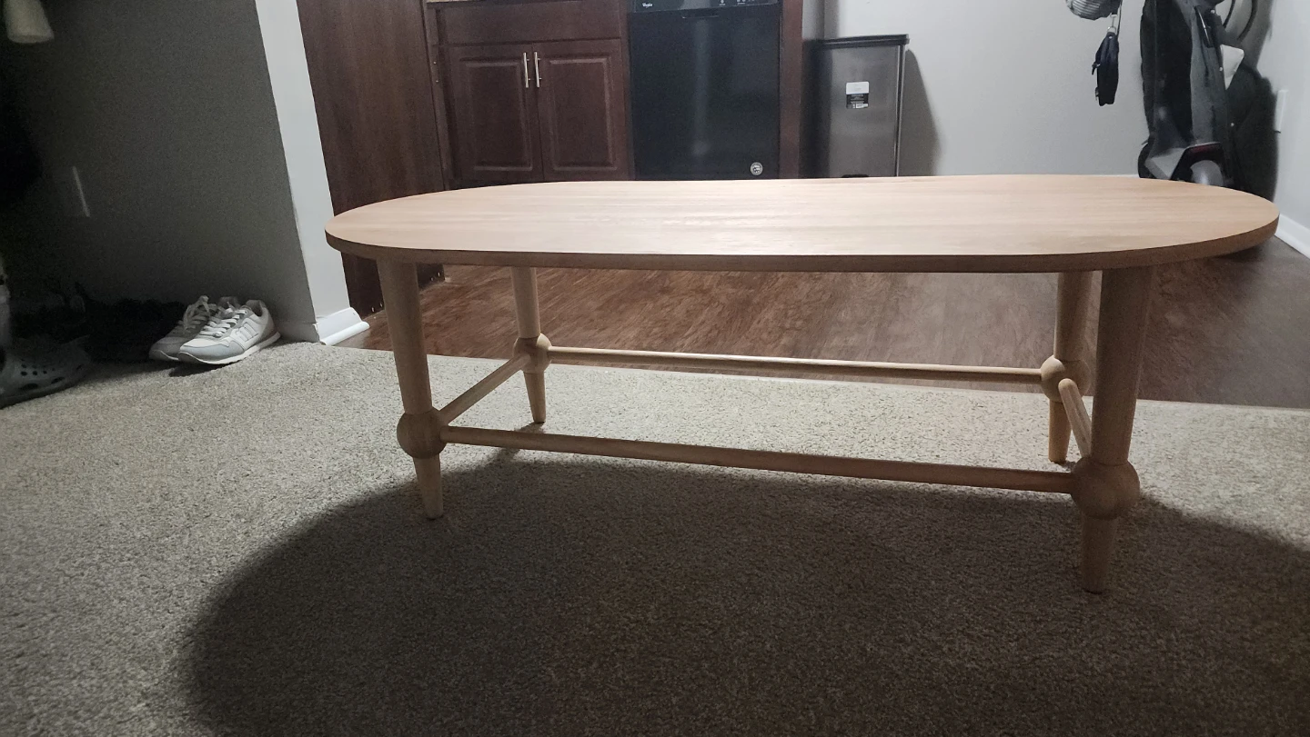 Wooden Oval Coffee Table - photo 2