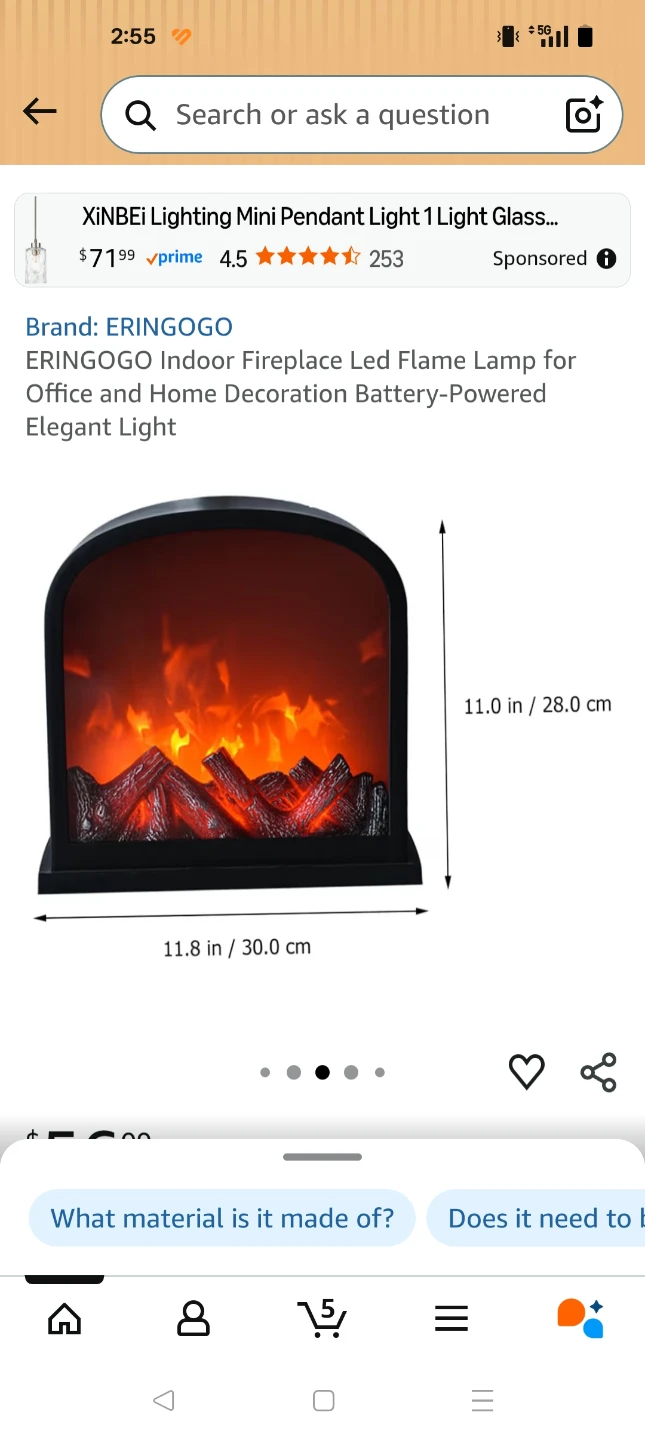Indoor Fireplace LED Flame Lamp - photo 3