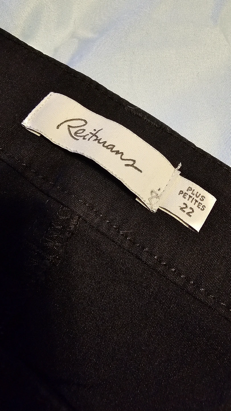 Reitmans Black Petite Pants Size 22 - photo 2