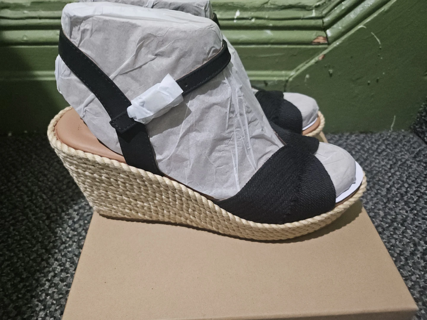 Gentle Souls Black Espadrille Wedge Sandals - photo 2