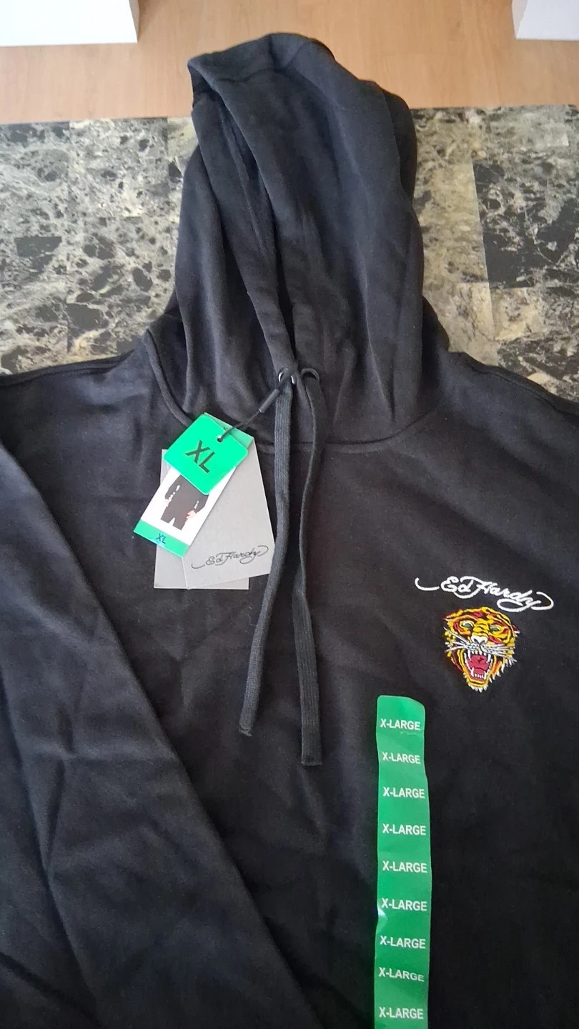 Ed Hardy Black Tiger Graphic Hoodie - X-Large - photo 2