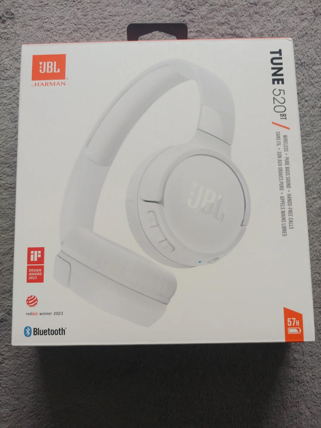 JBL Tune 520BT Wireless Headphones - White
