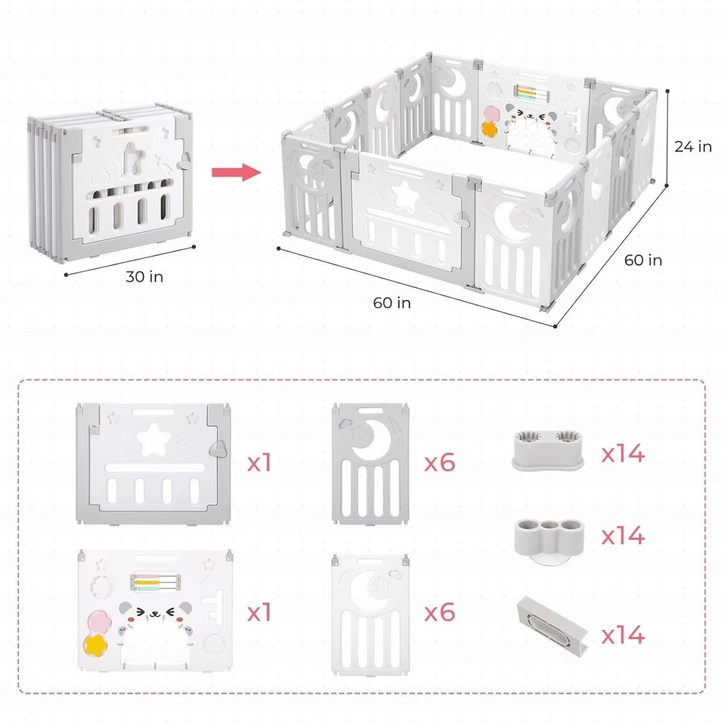 BN - Dripe X Children's Playpen - Foldable Baby Fence - photo 3