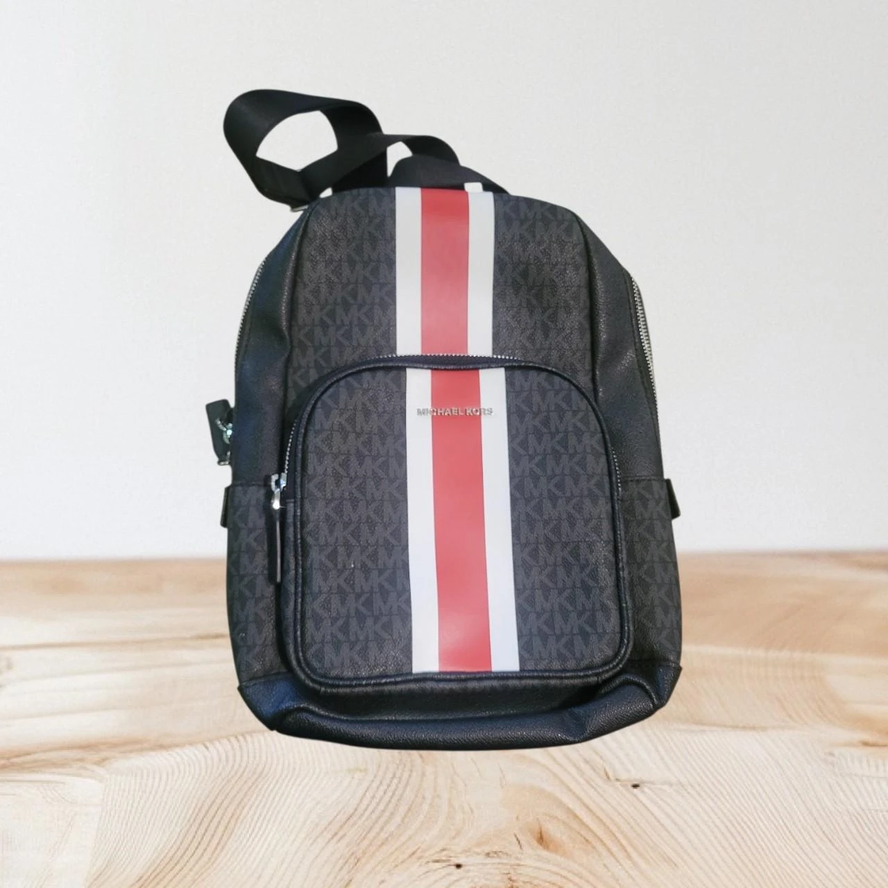 Michael Kors Backpack Black Signature Stripe - photo 3
