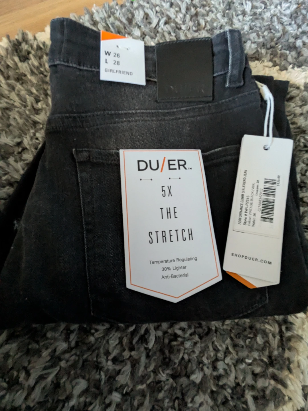 DUER Girlfriend Jeans - Black W26 L28 - photo 2