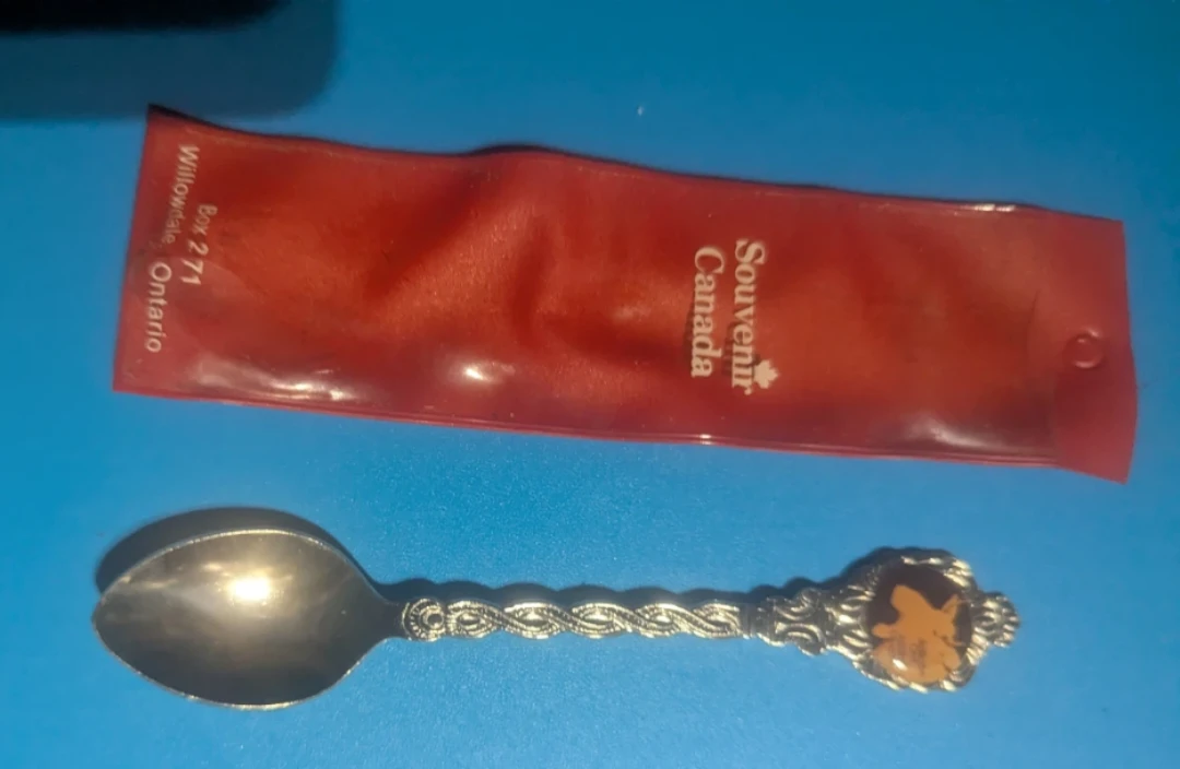 Souvenir Canada Spoon Willowdale Ontario Albino Moose - photo 2
