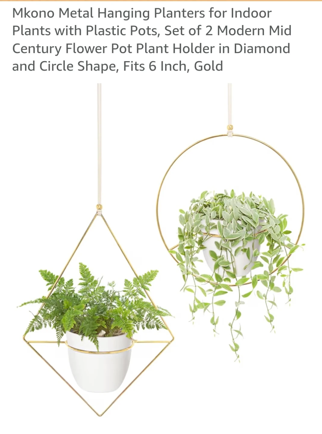 Set of 2 hanging planters*new*