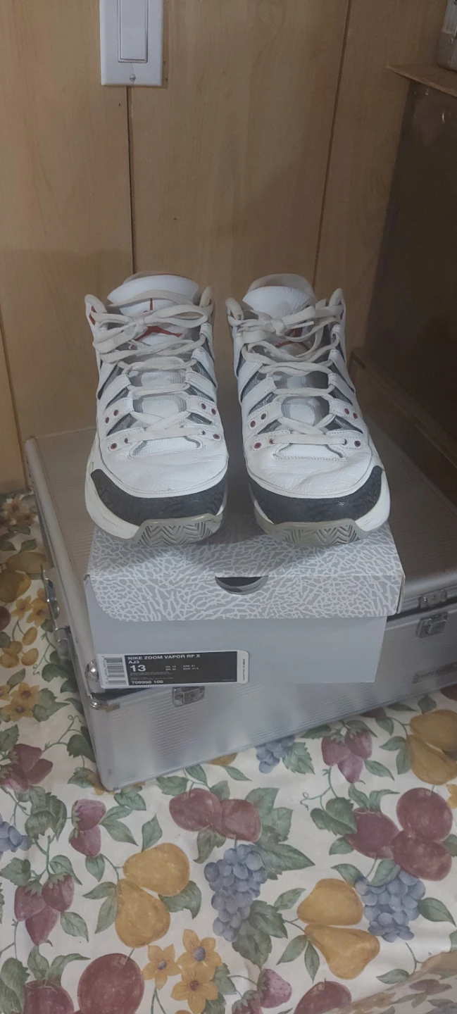 Nike Zoom Vapor RF X Tennis Shoes White/Red Size 13 - photo 2
