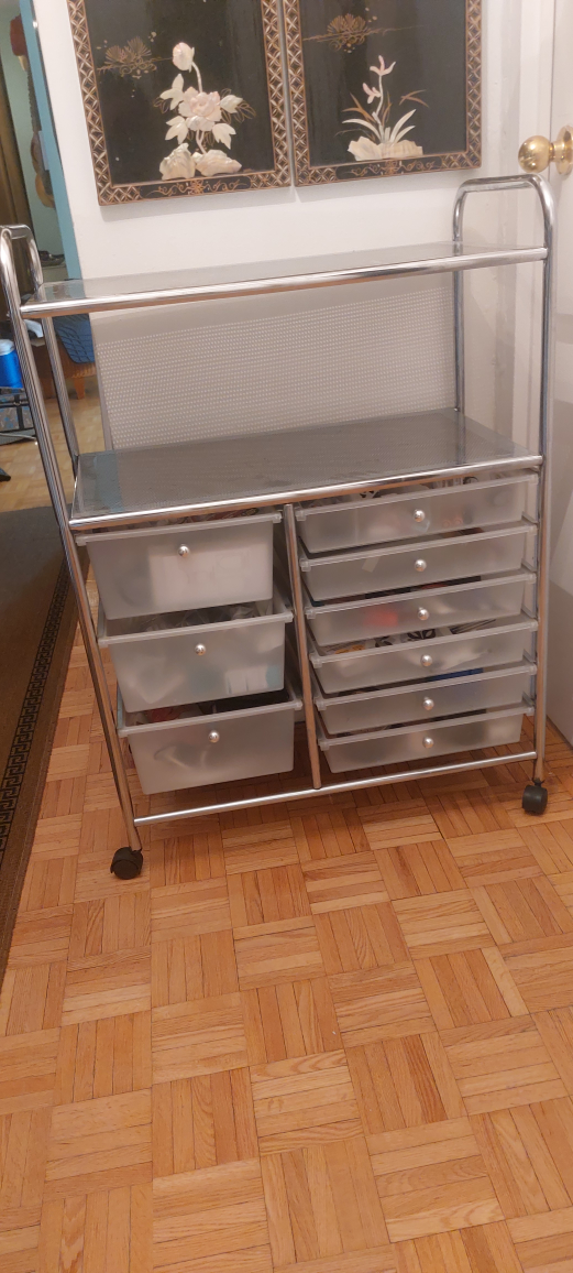 Rolling Storage Cart with 9 Drawers