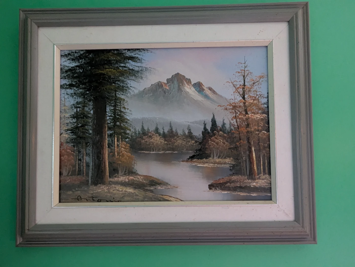 Framed Landscape Oil Painting - Winter Scene - photo 2