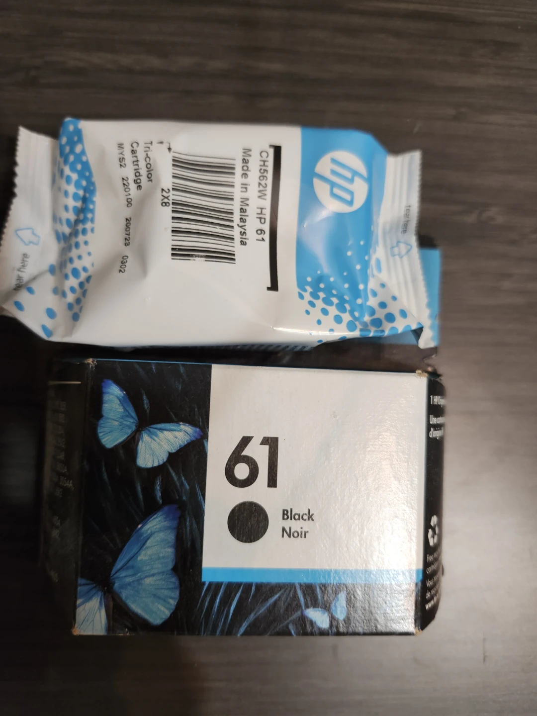 HP Deskjet ink; tri-color and black