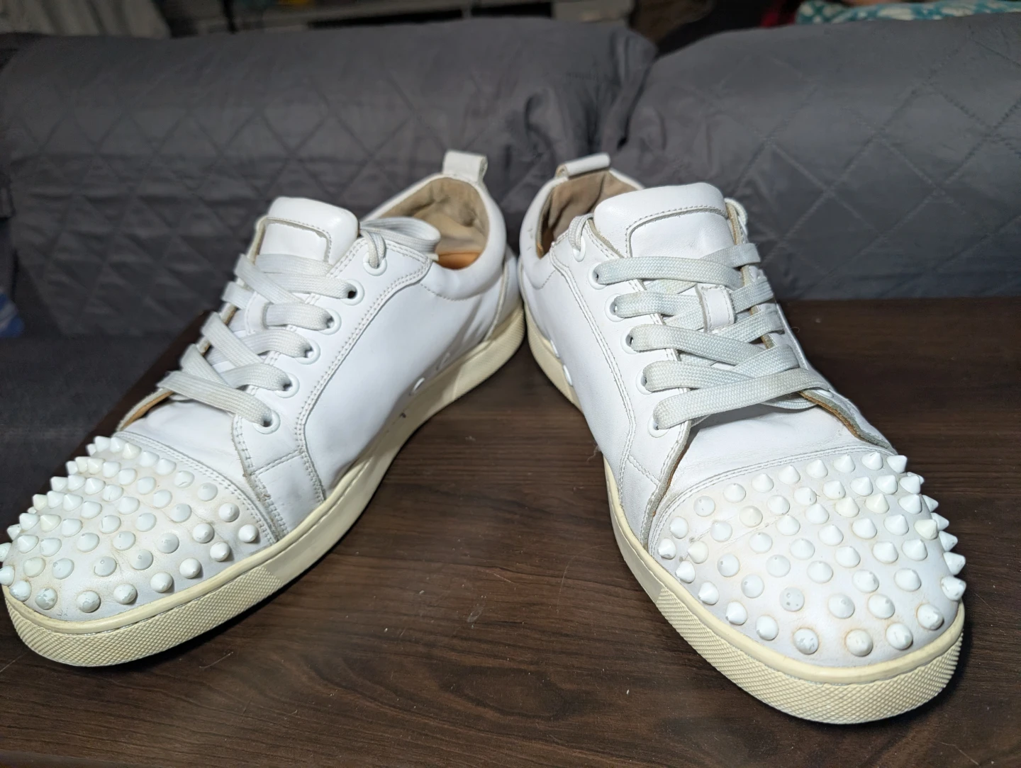 🥕White Christian Louboutin Sneakers - photo 4