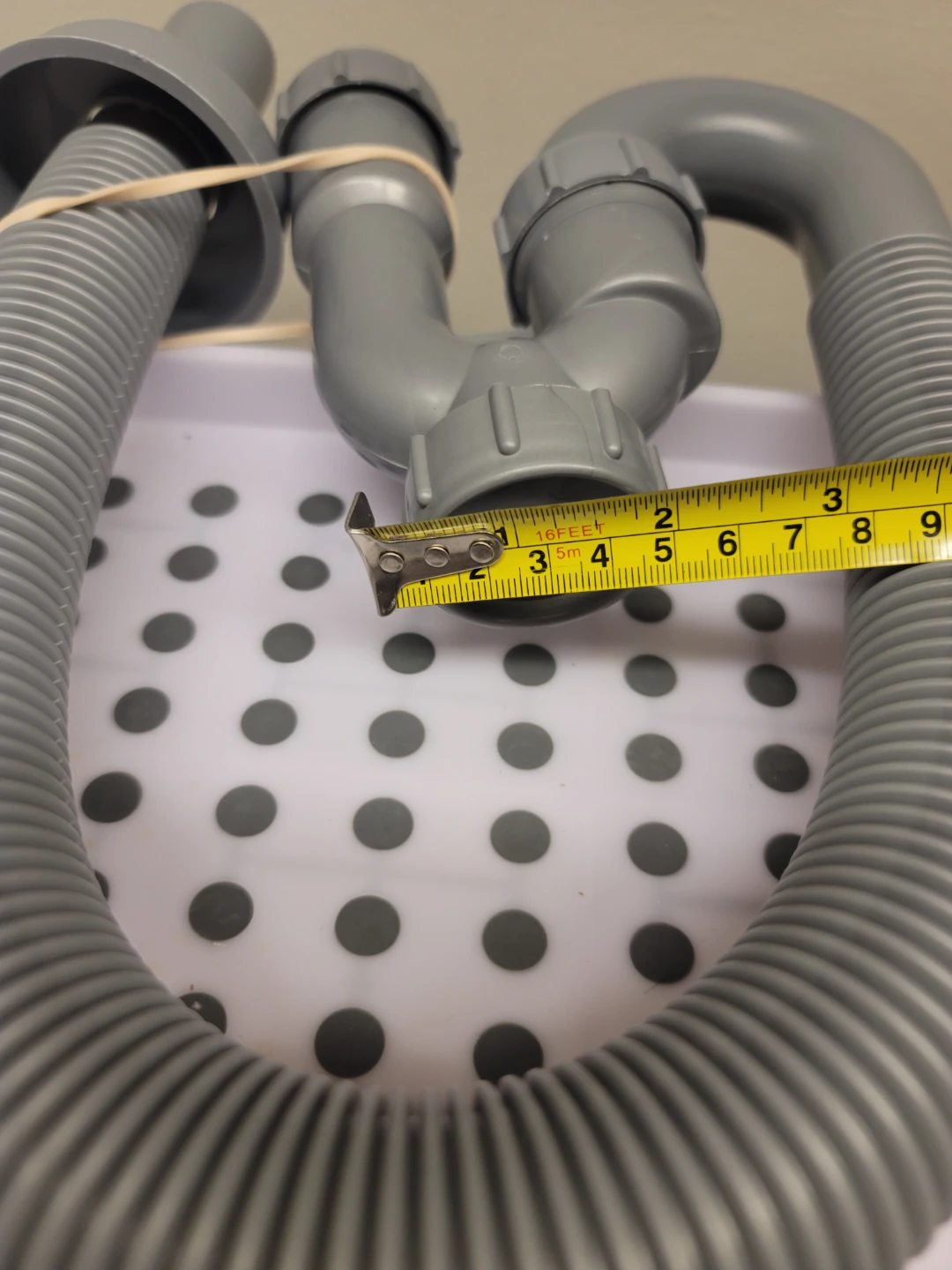 Grey Flexible Sink Drain Pipe with P-Trap - photo 2
