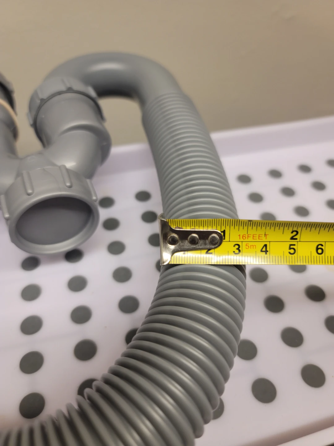 Grey Flexible Sink Drain Pipe with P-Trap - photo 3