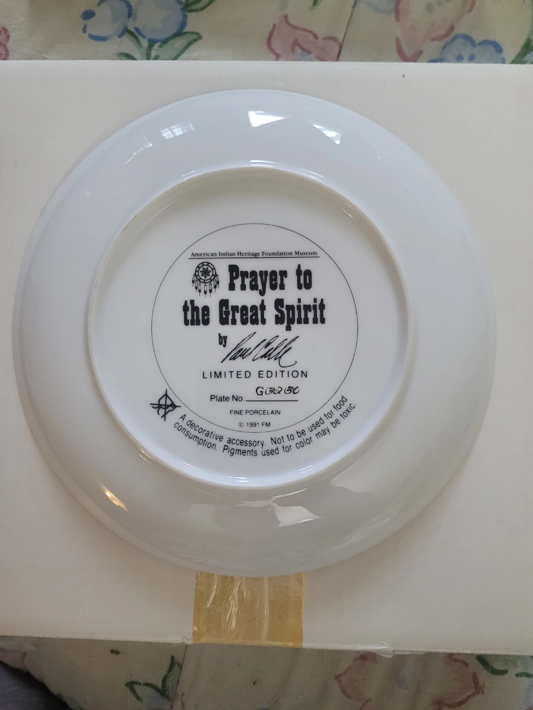 "Prayer to the Great Spirit" Plate - photo 2