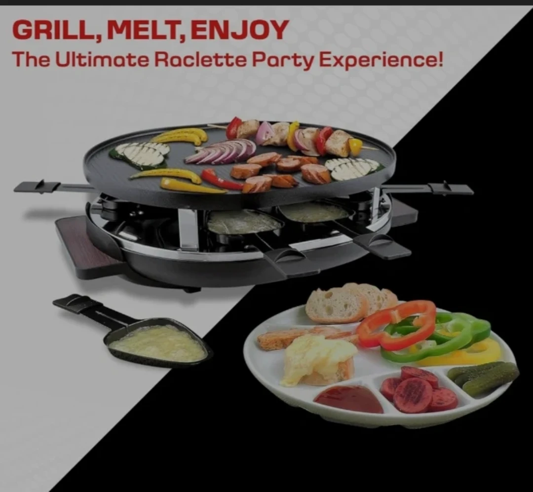 Matterhorn Trudeau Raclette 8 Person For Grilling Fondue Parties - photo 2