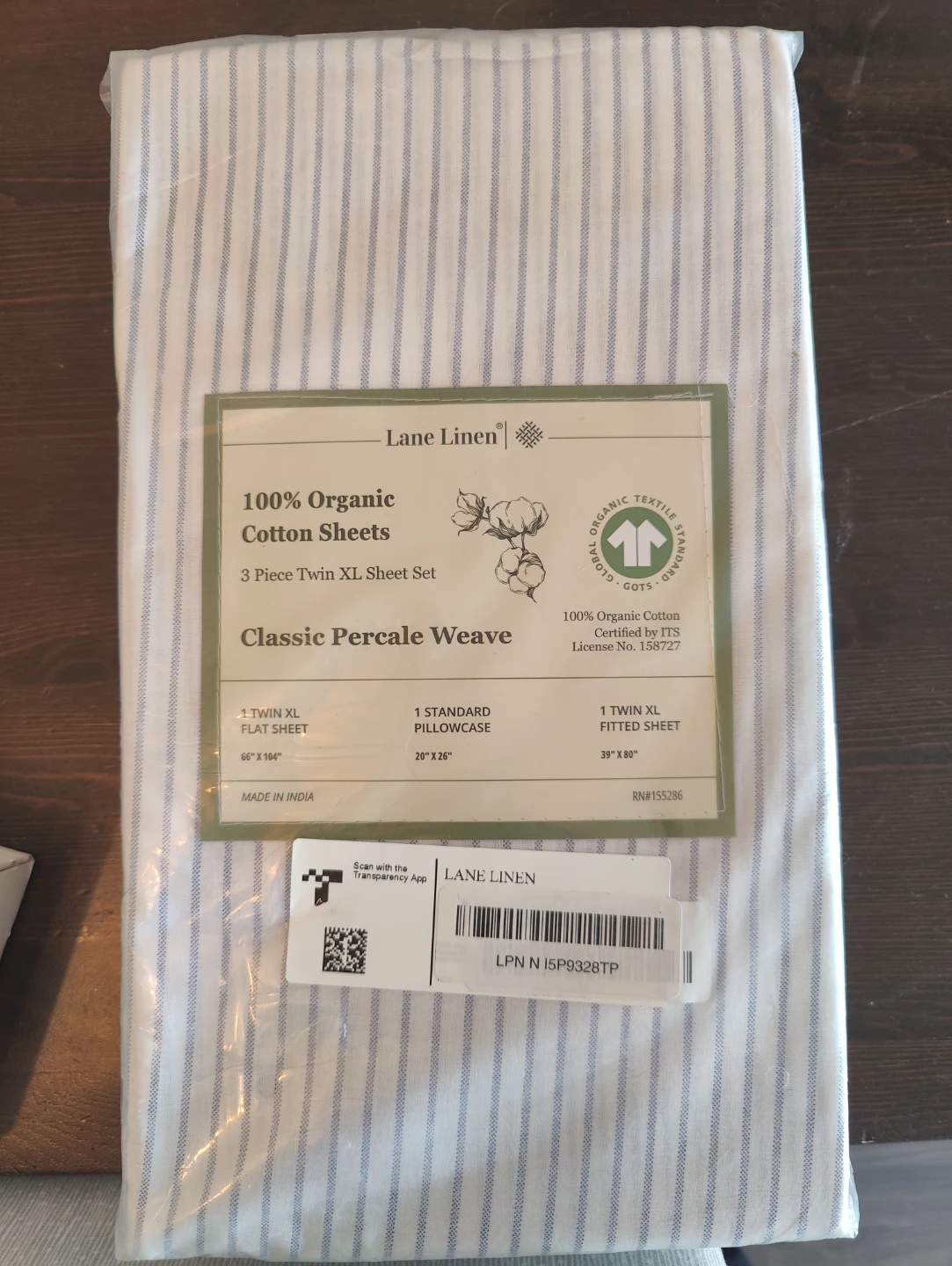 Lane Linen 100% Organic Cotton Twin XL Sheet Set - photo 3
