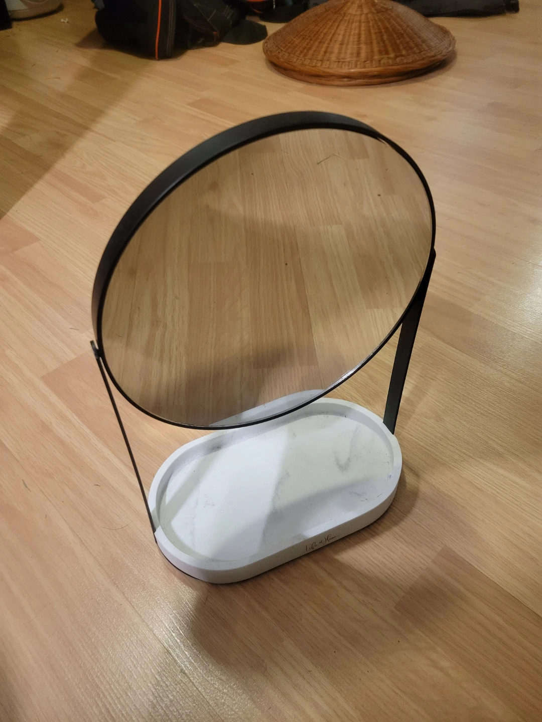 Tabletop Mirror with Tray