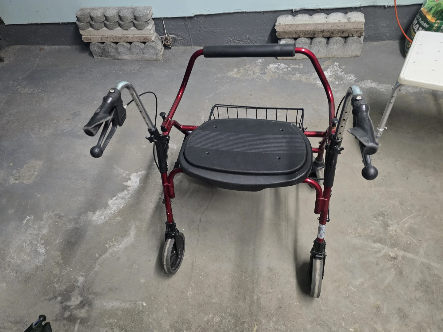 Red Walker with Seat and Basket - photo 2