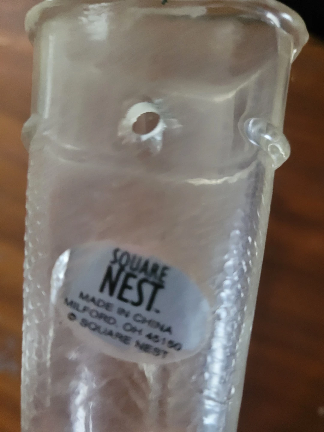 Vintage Square Nest Glass wall Vases Butterfly - photo 2