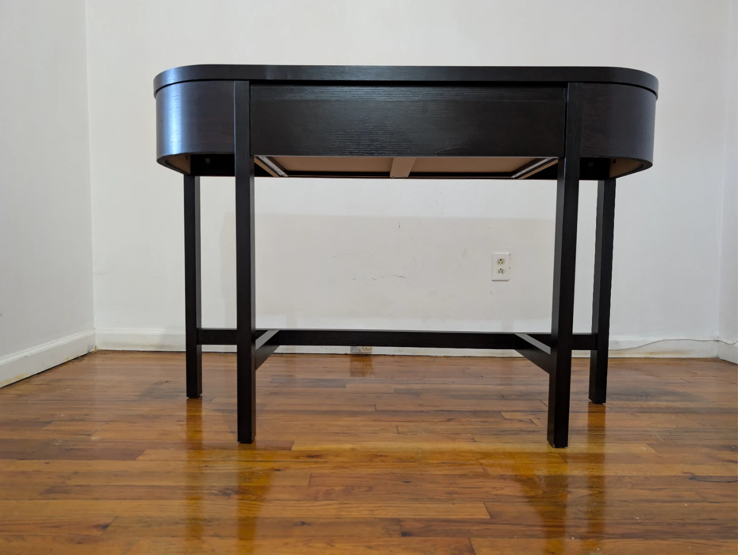 Dark Wood Console Table with Drawer