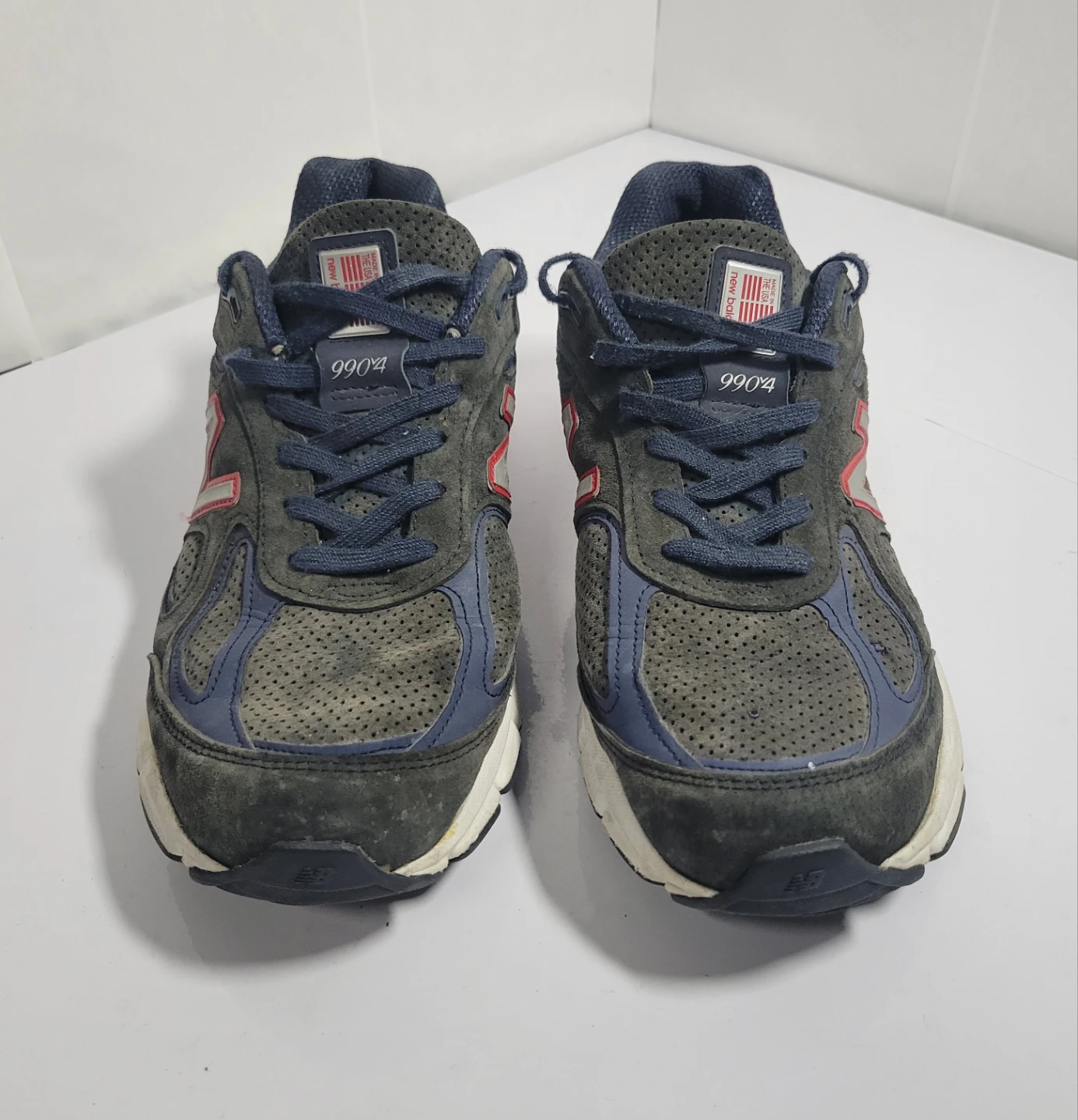 New Balance 990v4 Running Shoes - Gray/Red/Navy, size 11 (62) - photo 2