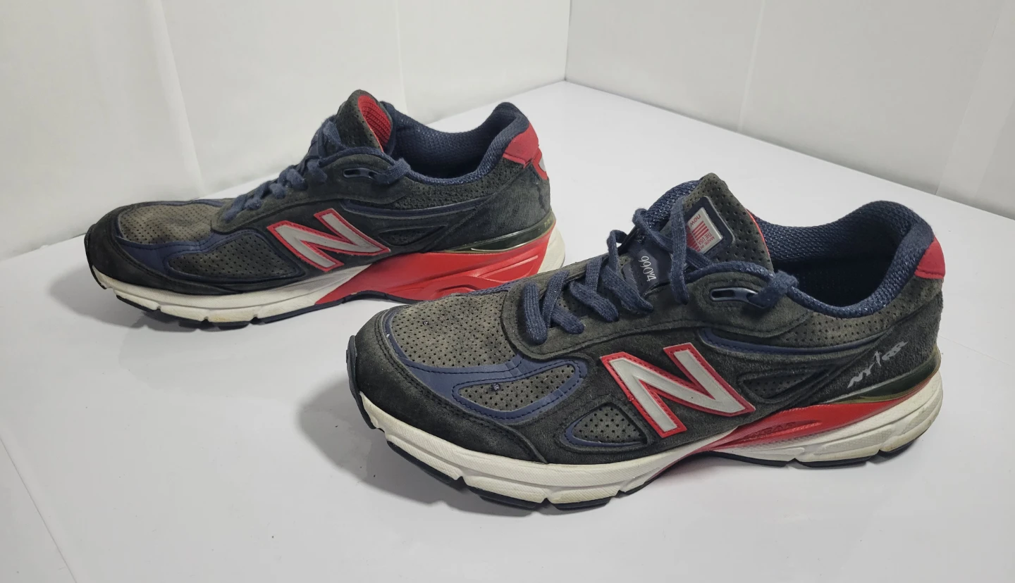 New Balance 990v4 Running Shoes - Gray/Red/Navy, size 11 (62) - photo 3