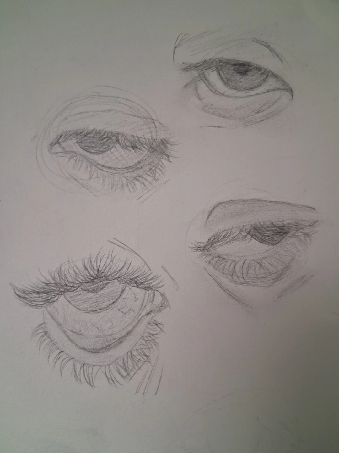 Pencil Sketch Art - Eyes Study