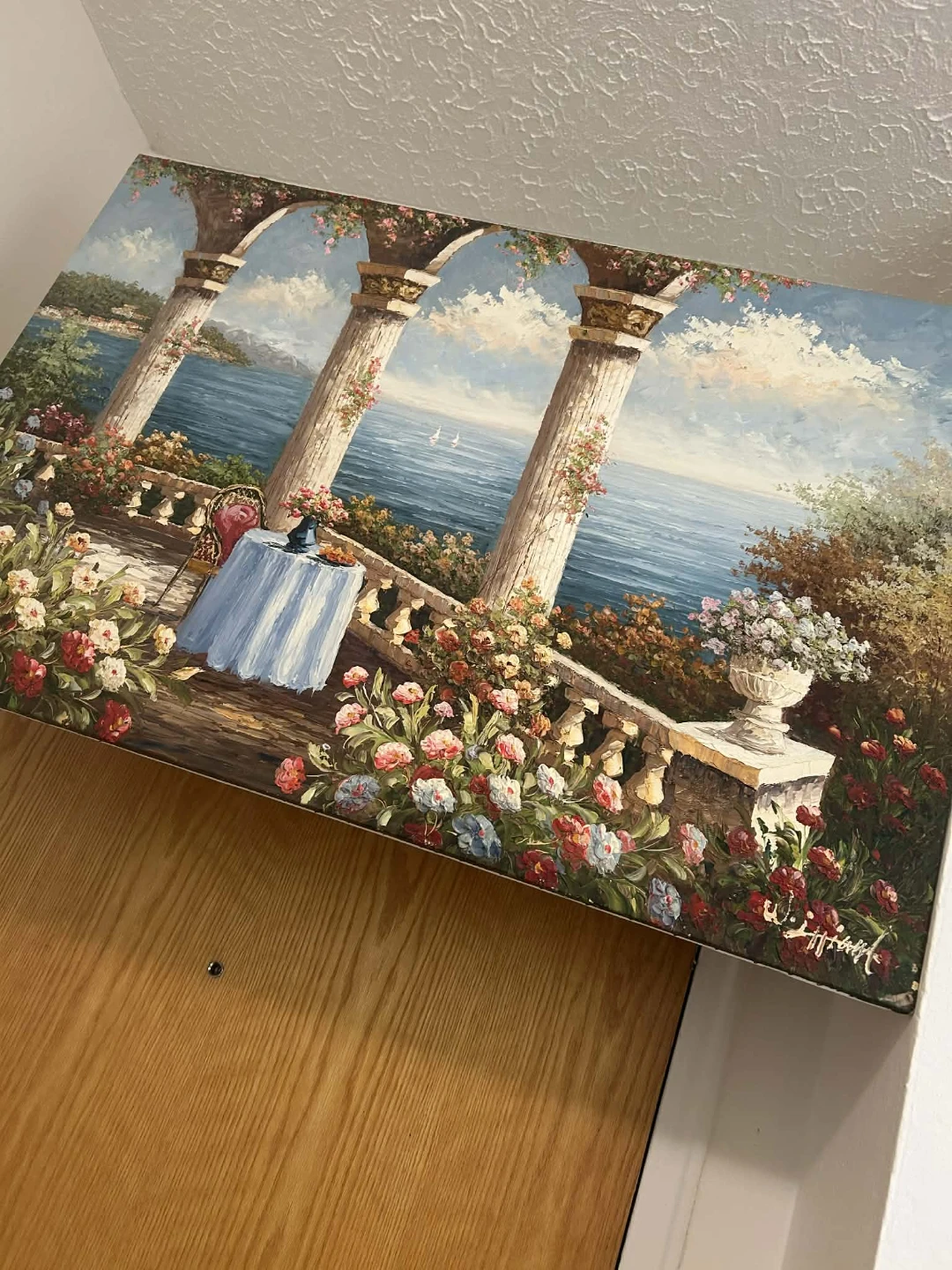 Landscape Painting with Columns and Balcony - photo 5