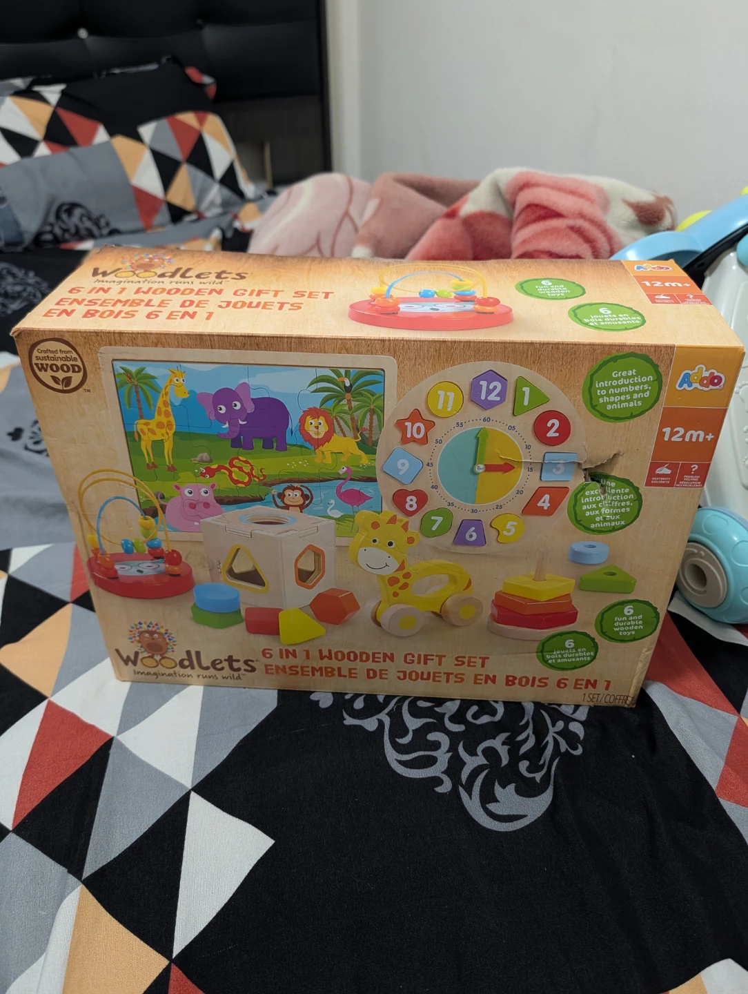 Woodlets 6-in-1 Wooden Game/Toy Gift Set - photo 2