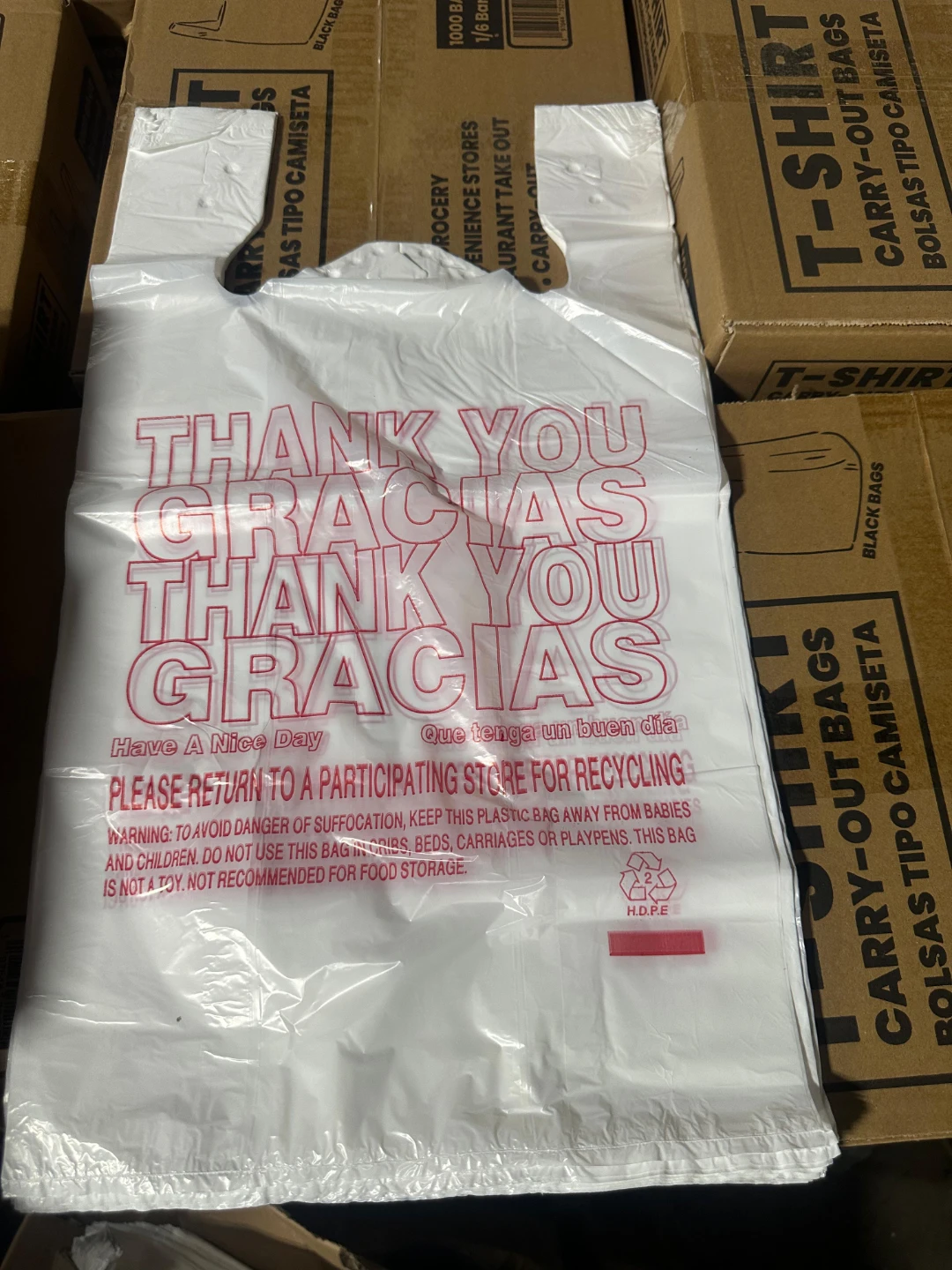 Thank You Gracias Plastic Shopping Bags - photo 2