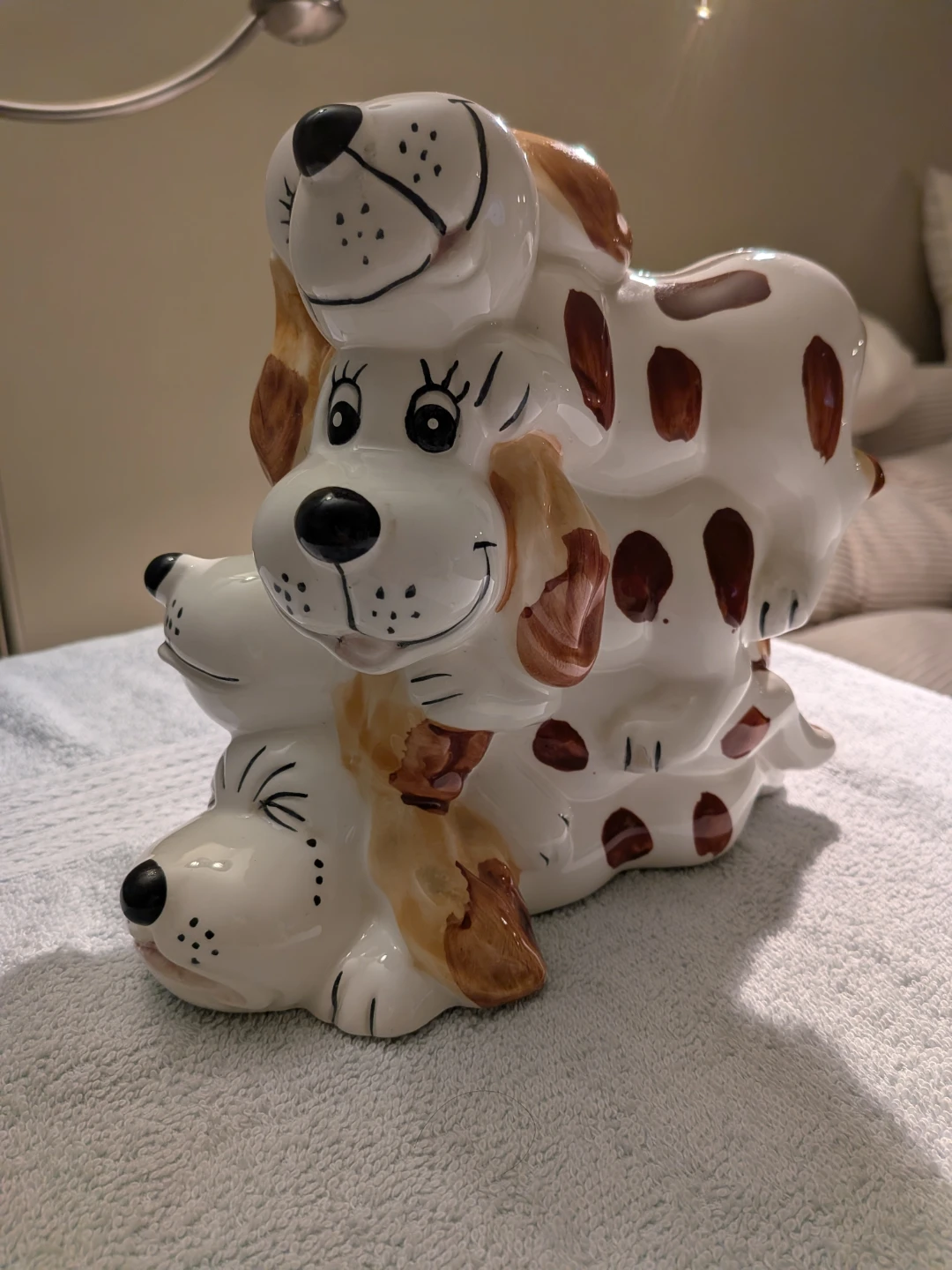 Stacking Dogs Ceramic Piggy Bank - photo 3